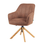 Mika-Levi 2er-Set - Leder Drehstuhl mit Federkernpolsterung