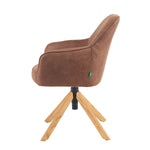 Mika-Levi 2er-Set - Leder Drehstuhl mit Federkernpolsterung