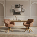 Mika-Levi 2er-Set - Leder Drehstuhl mit Federkernpolsterung