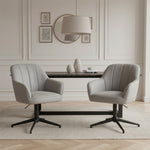 Mika-Piet 2er-Set - Drehstuhl in Wildlederoptik