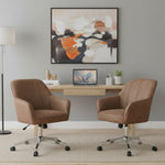 Mika-Nika 2er-Set - Home Office Stuhl mit Federkernpolsterung in Leder Optik