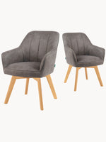 Mika-Noah - Esszimmerstuhl 2er Set in Lederoptik