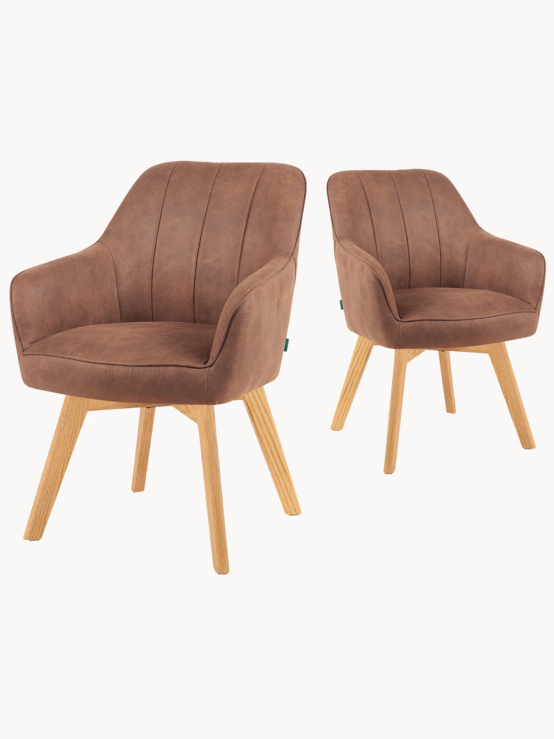 Mika-Noah - Esszimmerstuhl 2er Set in Lederoptik