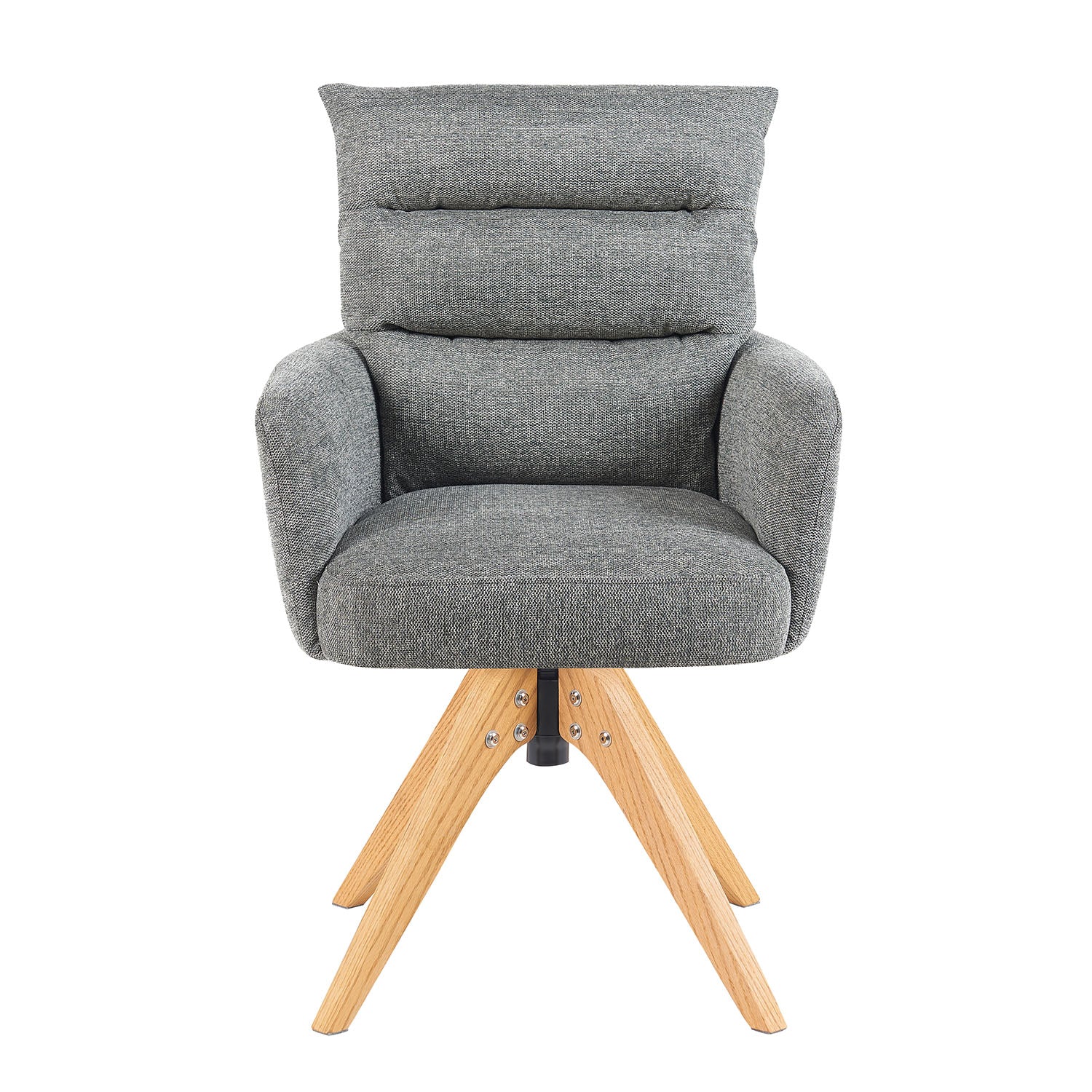 Mika-Juna 2er-Set- Drehsessel mit Federkernpolsterung und Massivholzgestell