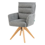 Mika-Juna 2er-Set- Drehsessel mit Federkernpolsterung und Massivholzgestell