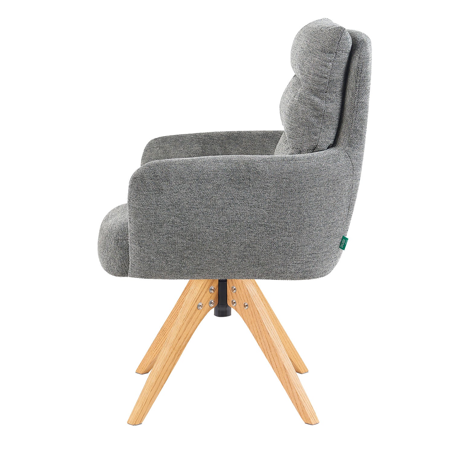 Mika-Juna 2er-Set- Drehsessel mit Federkernpolsterung und Massivholzgestell