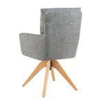 Mika-Juna 2er-Set- Drehsessel mit Federkernpolsterung und Massivholzgestell