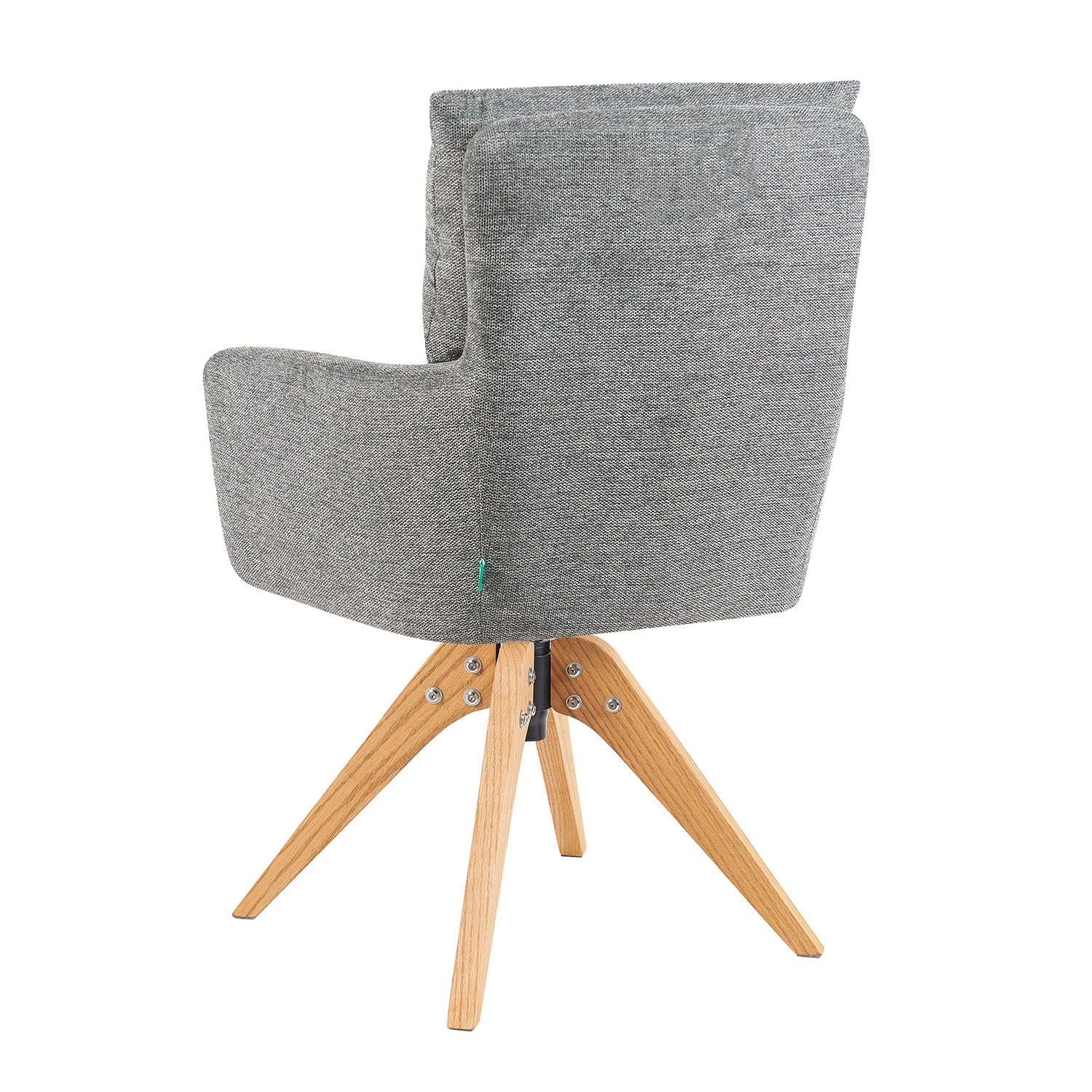 Mika-Juna 2er-Set- Drehsessel mit Federkernpolsterung und Massivholzgestell