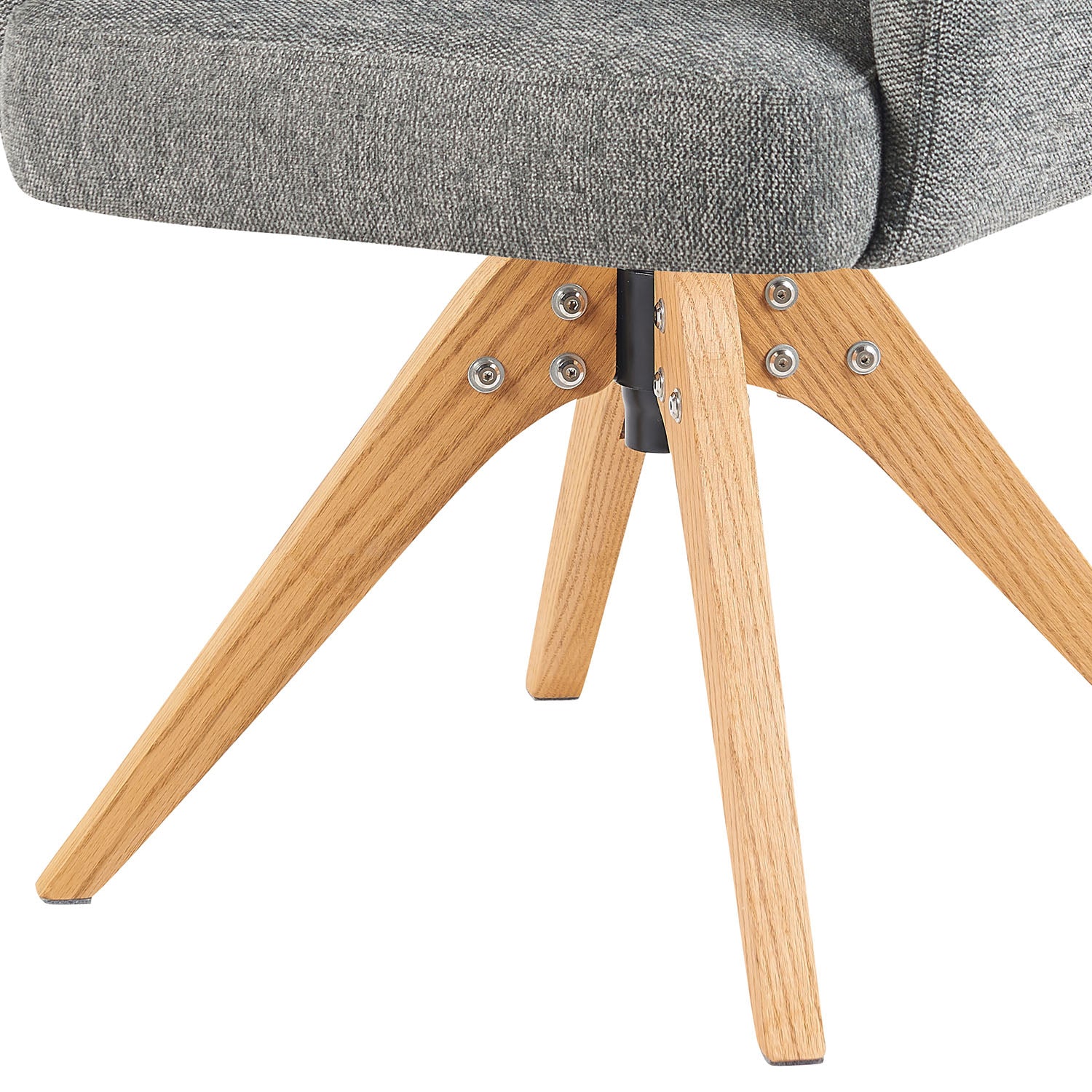 Mika-Juna 2er-Set- Drehsessel mit Federkernpolsterung und Massivholzgestell