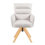 Mika-Juna 2er-Set- Drehsessel mit Federkernpolsterung und Massivholzgestell