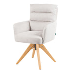 Mika-Juna 2er-Set- Drehsessel mit Federkernpolsterung und Massivholzgestell