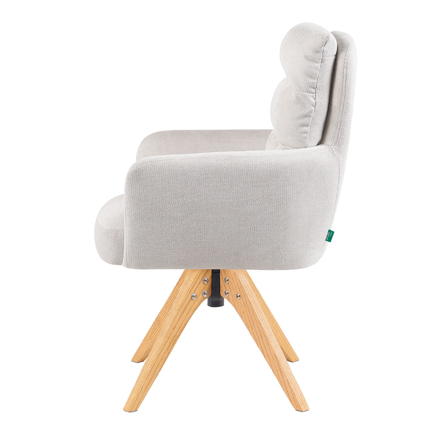 Mika-Juna 2er-Set- Drehsessel mit Federkernpolsterung und Massivholzgestell