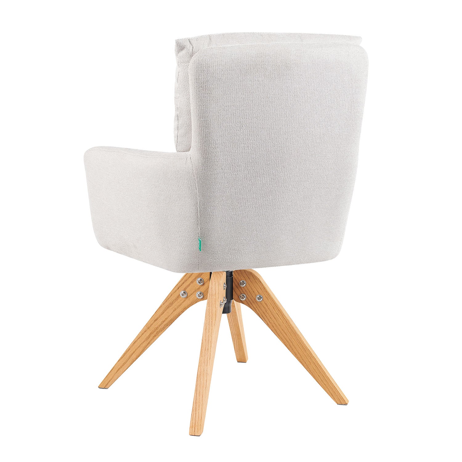 Mika-Juna 2er-Set- Drehsessel mit Federkernpolsterung und Massivholzgestell