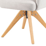 Mika-Juna 2er-Set- Drehsessel mit Federkernpolsterung und Massivholzgestell