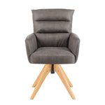 Mika-Juna 2er-Set- Drehsessel mit Federkernpolsterung und Massivholzgestell