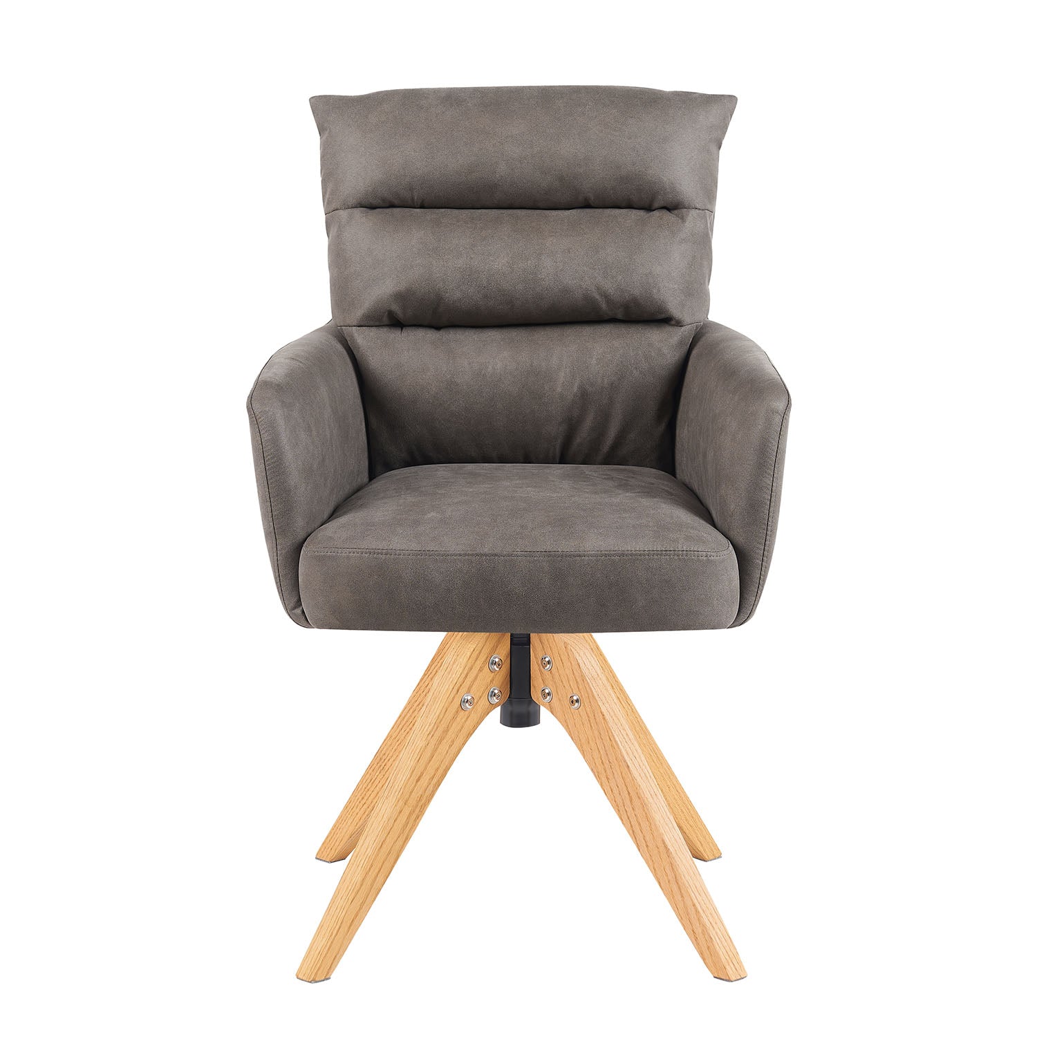 Mika-Juna 2er-Set- Drehsessel mit Federkernpolsterung und Massivholzgestell