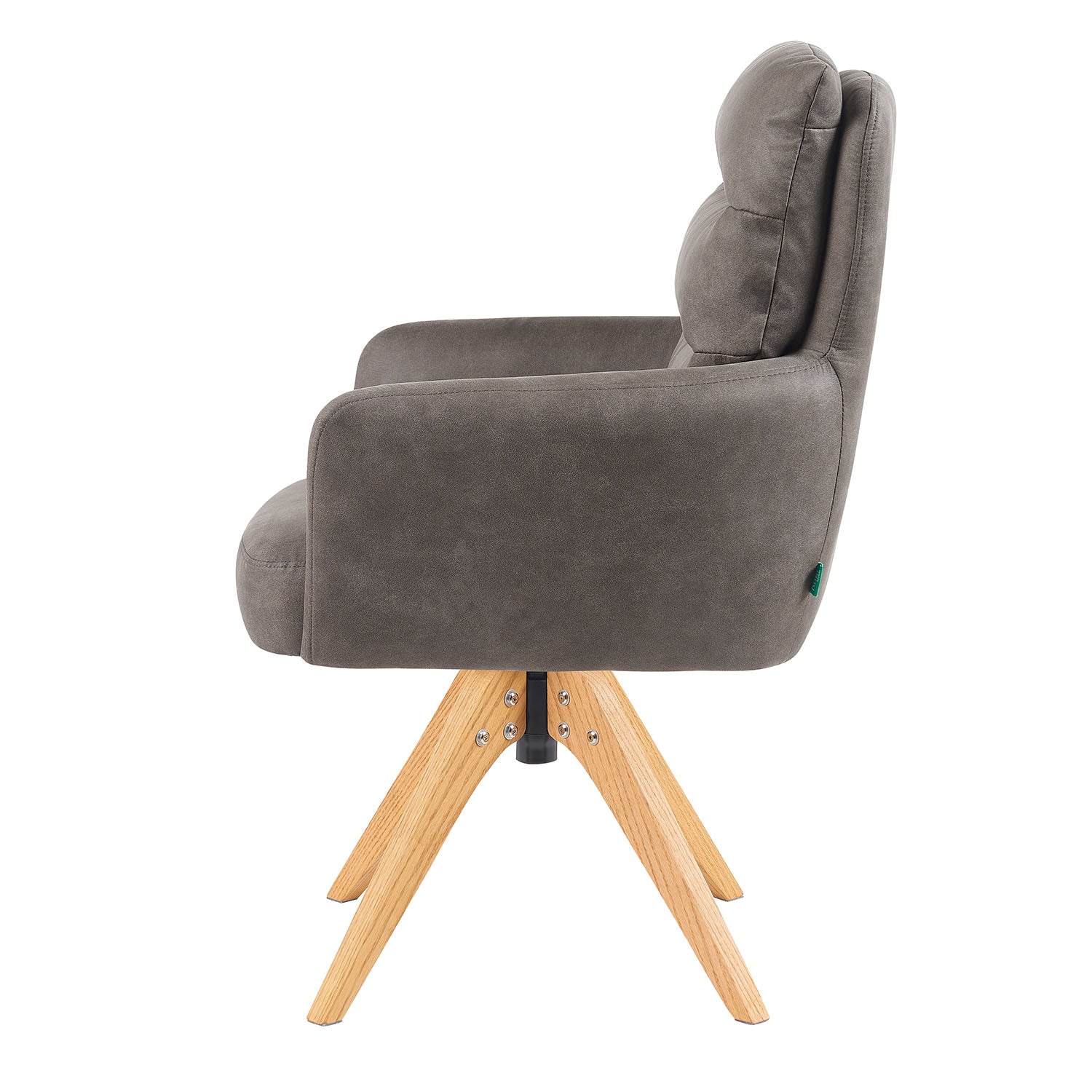 Mika-Juna 2er-Set- Drehsessel mit Federkernpolsterung und Massivholzgestell