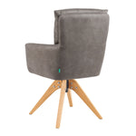 Mika-Juna 2er-Set- Drehsessel mit Federkernpolsterung und Massivholzgestell