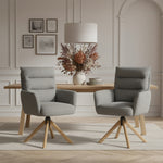 Mika-Jule 2er-Set- Drehsessel mit Federkern und Rückstellfunktion