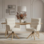 Mika-Jule 2er-Set- Drehsessel mit Federkern und Rückstellfunktion