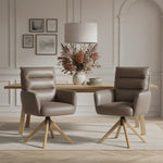 Mika-Jule 2er-Set- Drehsessel mit Federkern und Rückstellfunktion