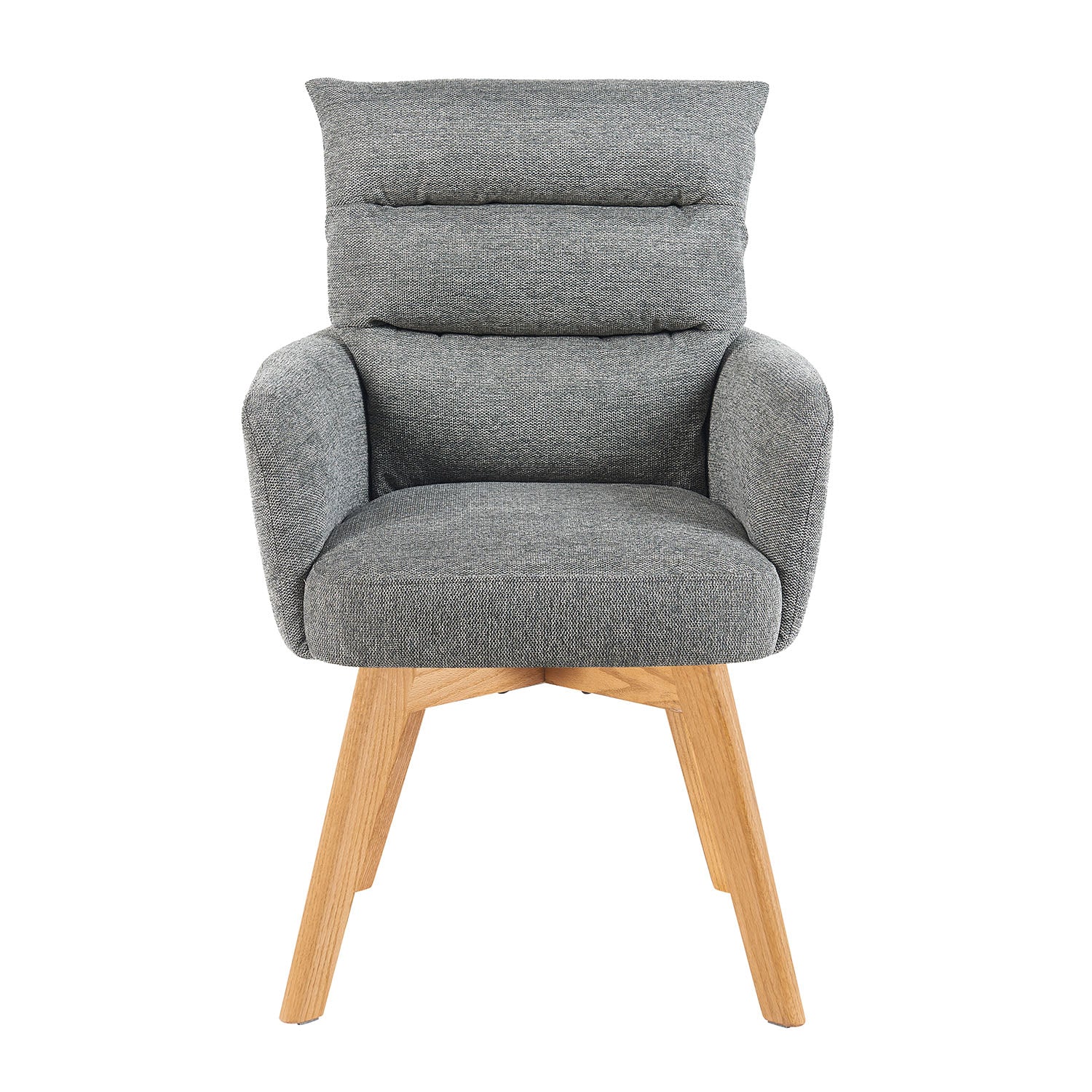 Mika-Juna 2er-Set- Drehsessel mit Federkernpolsterung und Massivholzgestell