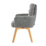 Mika-Juna 2er-Set- Drehsessel mit Federkernpolsterung und Massivholzgestell