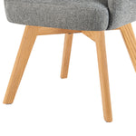 Mika-Juna 2er-Set- Drehsessel mit Federkernpolsterung und Massivholzgestell