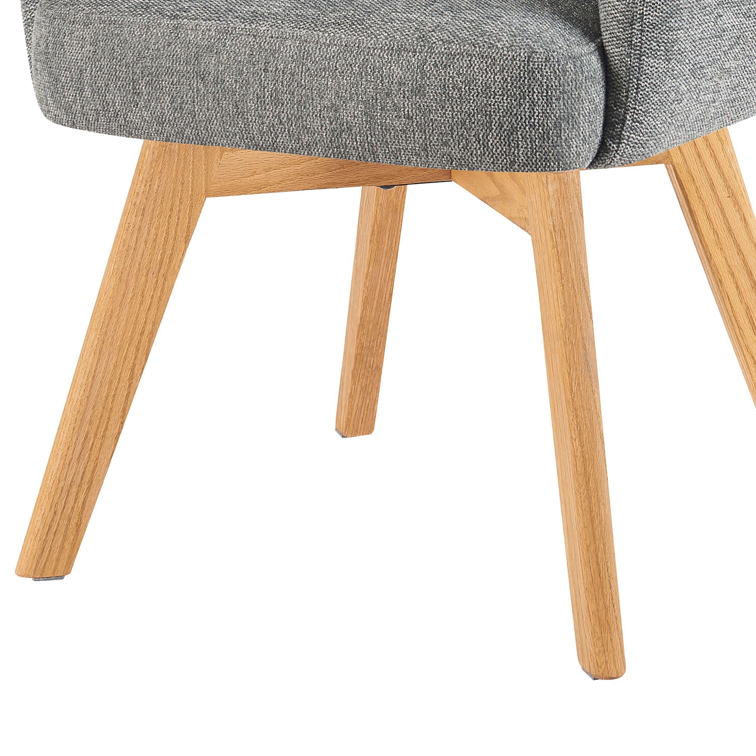 Mika-Juna 2er-Set- Drehsessel mit Federkernpolsterung und Massivholzgestell