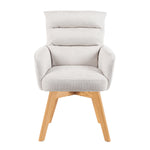 Mika-Juna 2er-Set- Drehsessel mit Federkernpolsterung und Massivholzgestell