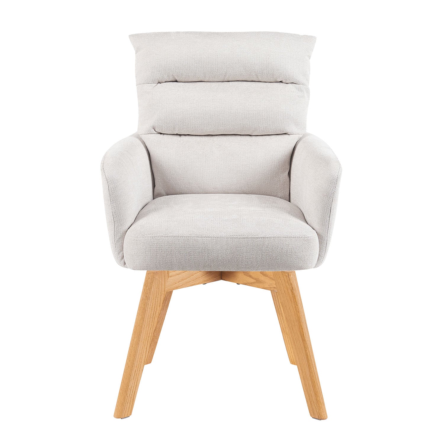 Mika-Juna 2er-Set- Drehsessel mit Federkernpolsterung und Massivholzgestell