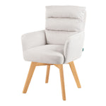 Mika-Juna 2er-Set- Drehsessel mit Federkernpolsterung und Massivholzgestell