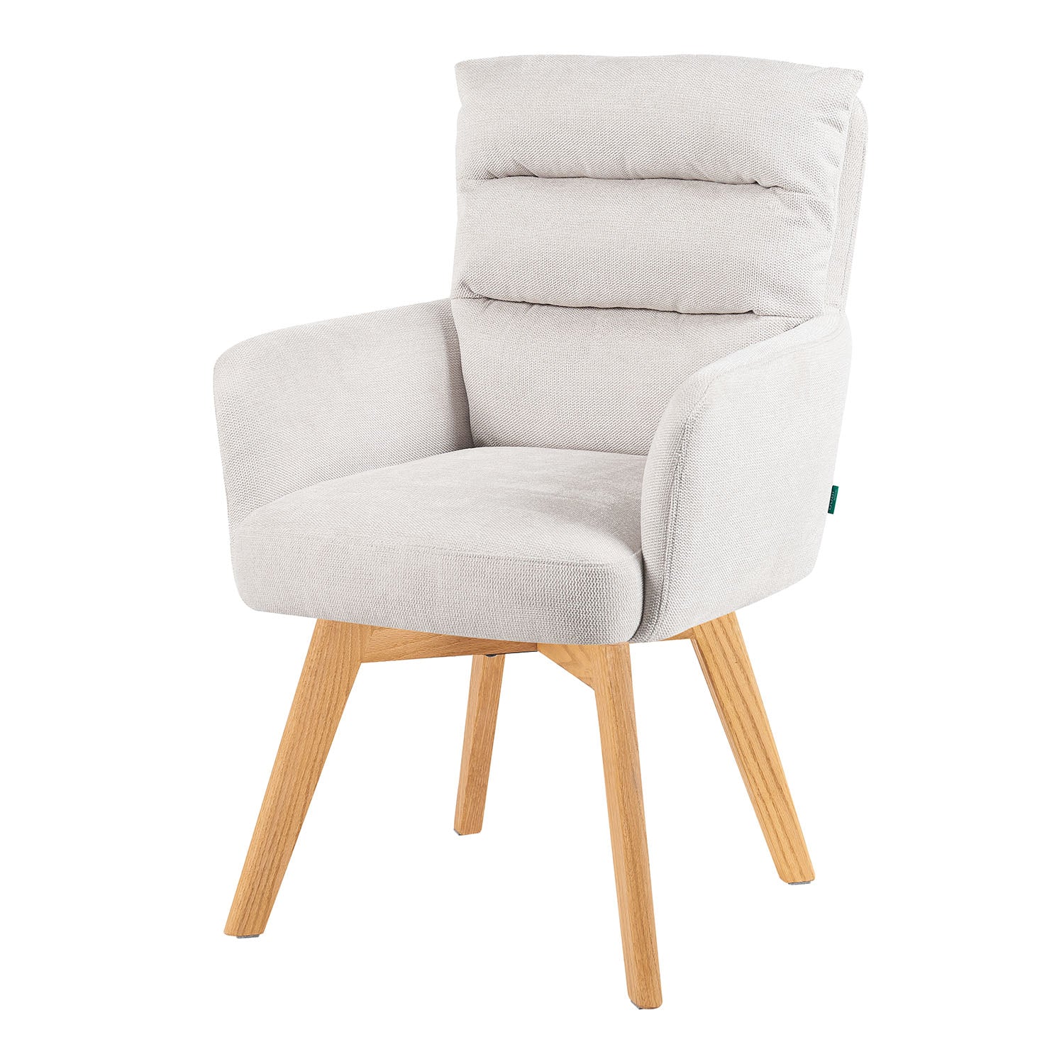 Mika-Juna 2er-Set- Drehsessel mit Federkernpolsterung und Massivholzgestell