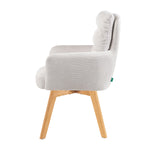 Mika-Juna 2er-Set- Drehsessel mit Federkernpolsterung und Massivholzgestell