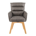 Mika-Juna 2er-Set- Drehsessel mit Federkernpolsterung und Massivholzgestell