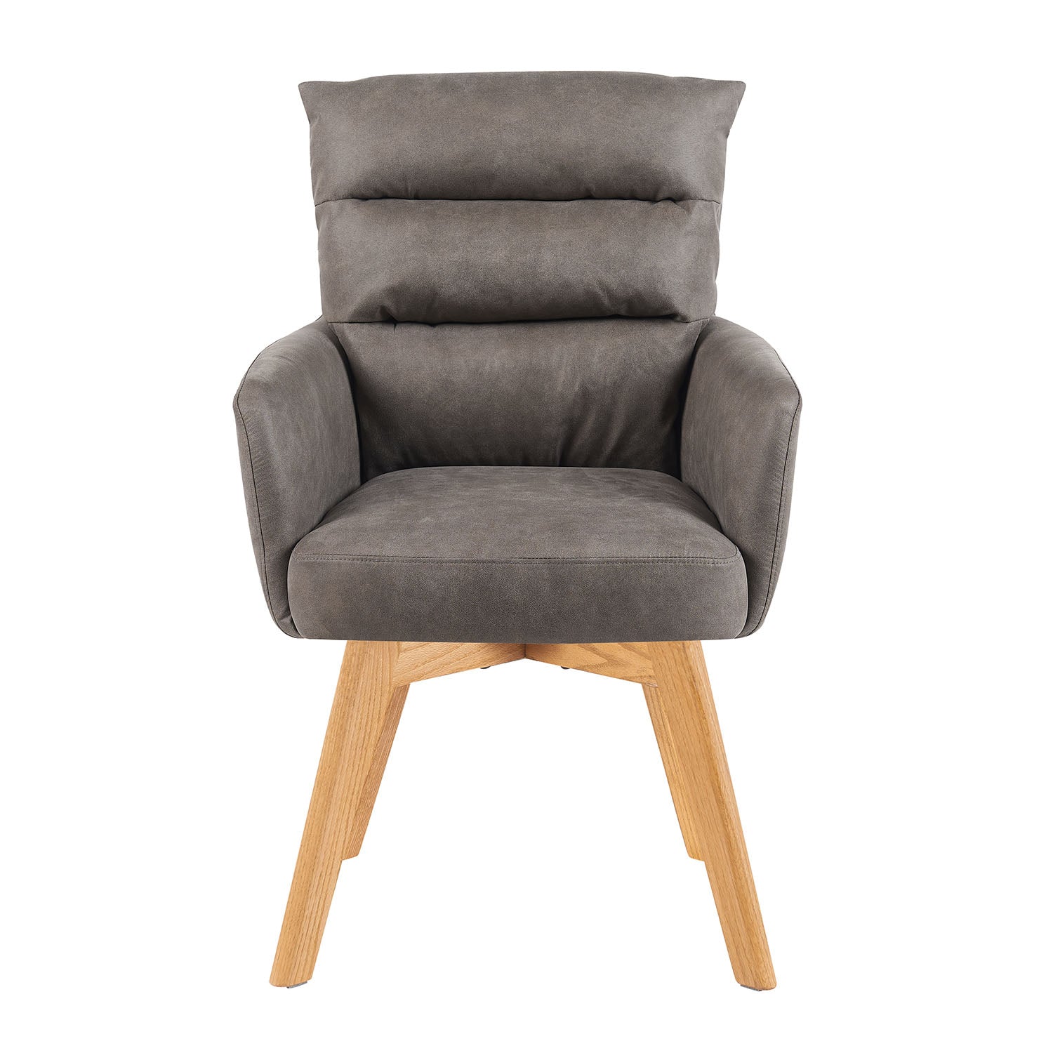 Mika-Juna 2er-Set- Drehsessel mit Federkernpolsterung und Massivholzgestell