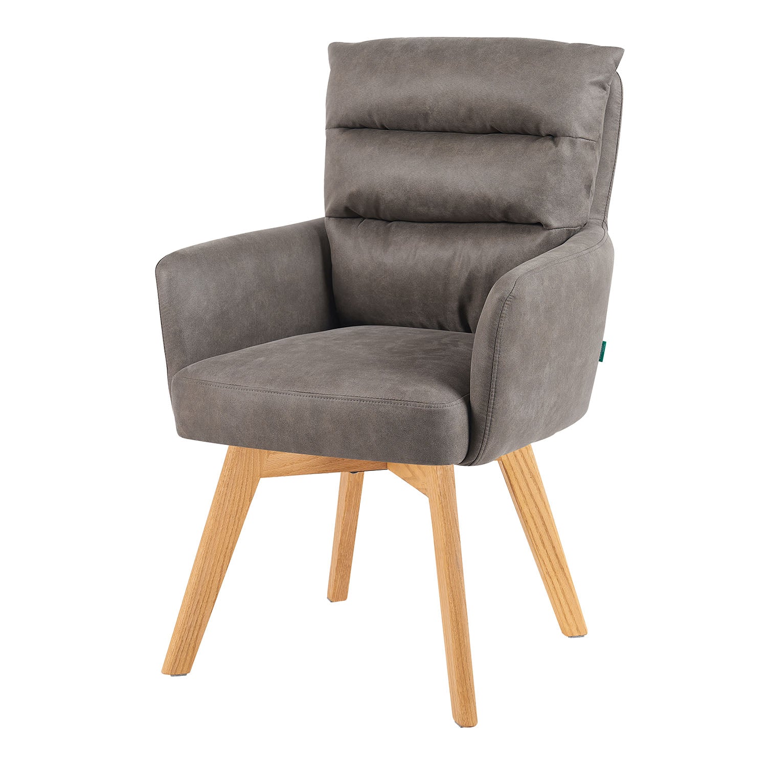 Mika-Juna 2er-Set- Drehsessel mit Federkernpolsterung und Massivholzgestell