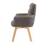 Mika-Juna 2er-Set- Drehsessel mit Federkernpolsterung und Massivholzgestell