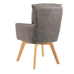 Mika-Juna 2er-Set- Drehsessel mit Federkernpolsterung und Massivholzgestell