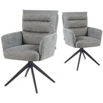 Mika-Alva 2er-Set-Polstersessel mit Federkernpolsterung und Metallgestell