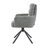 Mika-Jana 2er-Set - Drehstuhl mit Federkernpolsterung und Metallgestell