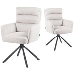 Mika-Jana 2er-Set - Drehstuhl mit Federkernpolsterung und Metallgestell