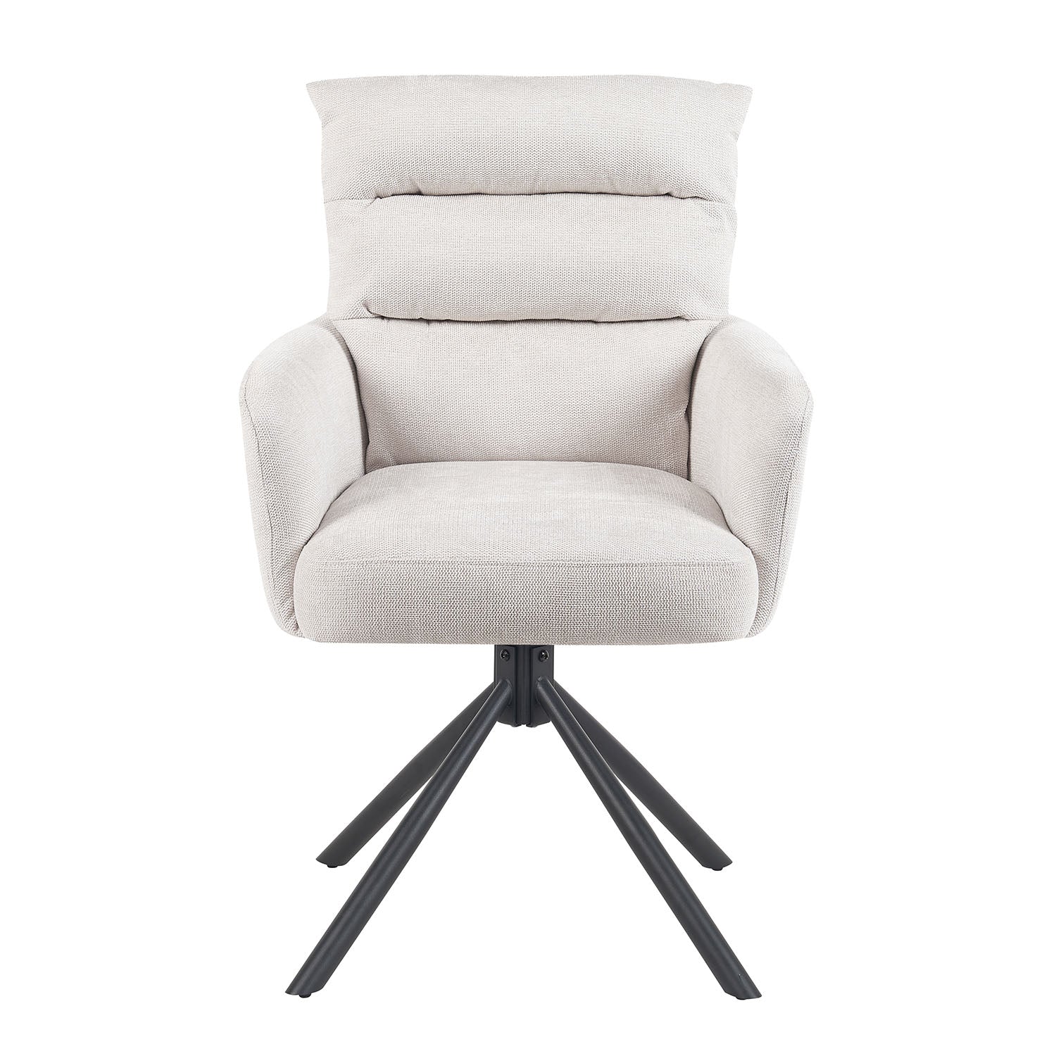 Mika-Jana 2er-Set - Drehstuhl mit Federkernpolsterung und Metallgestell