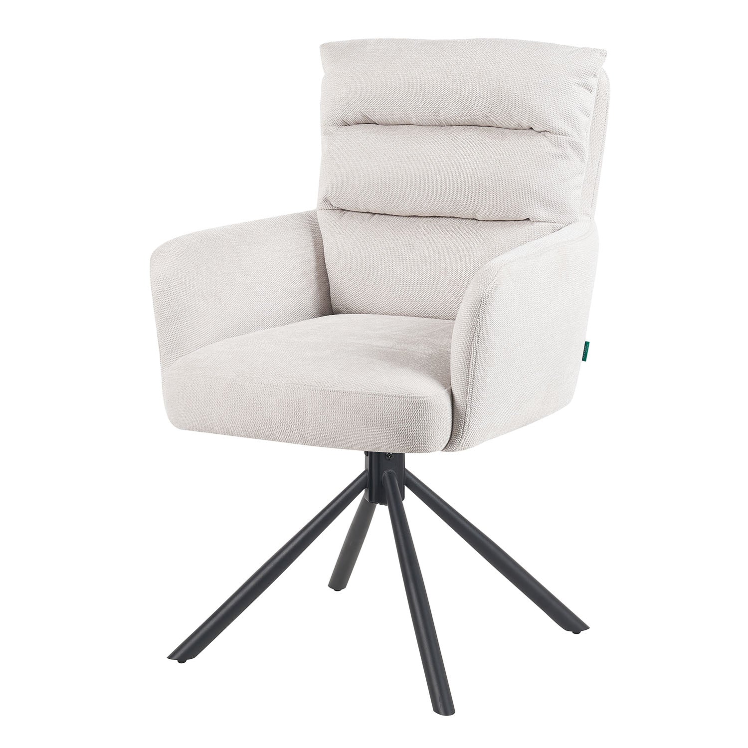 Mika-Jana 2er-Set - Drehstuhl mit Federkernpolsterung und Metallgestell