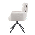 Mika-Jana 2er-Set - Drehstuhl mit Federkernpolsterung und Metallgestell