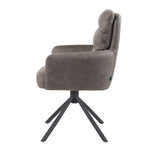 Mika-Jana 2er-Set - Drehstuhl mit Federkernpolsterung und Metallgestell