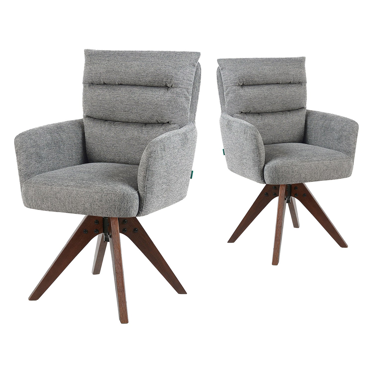 Esszimmerstuhl Mika-Juna 2er-Set - 360° drehbar, Eiche geölt Natur