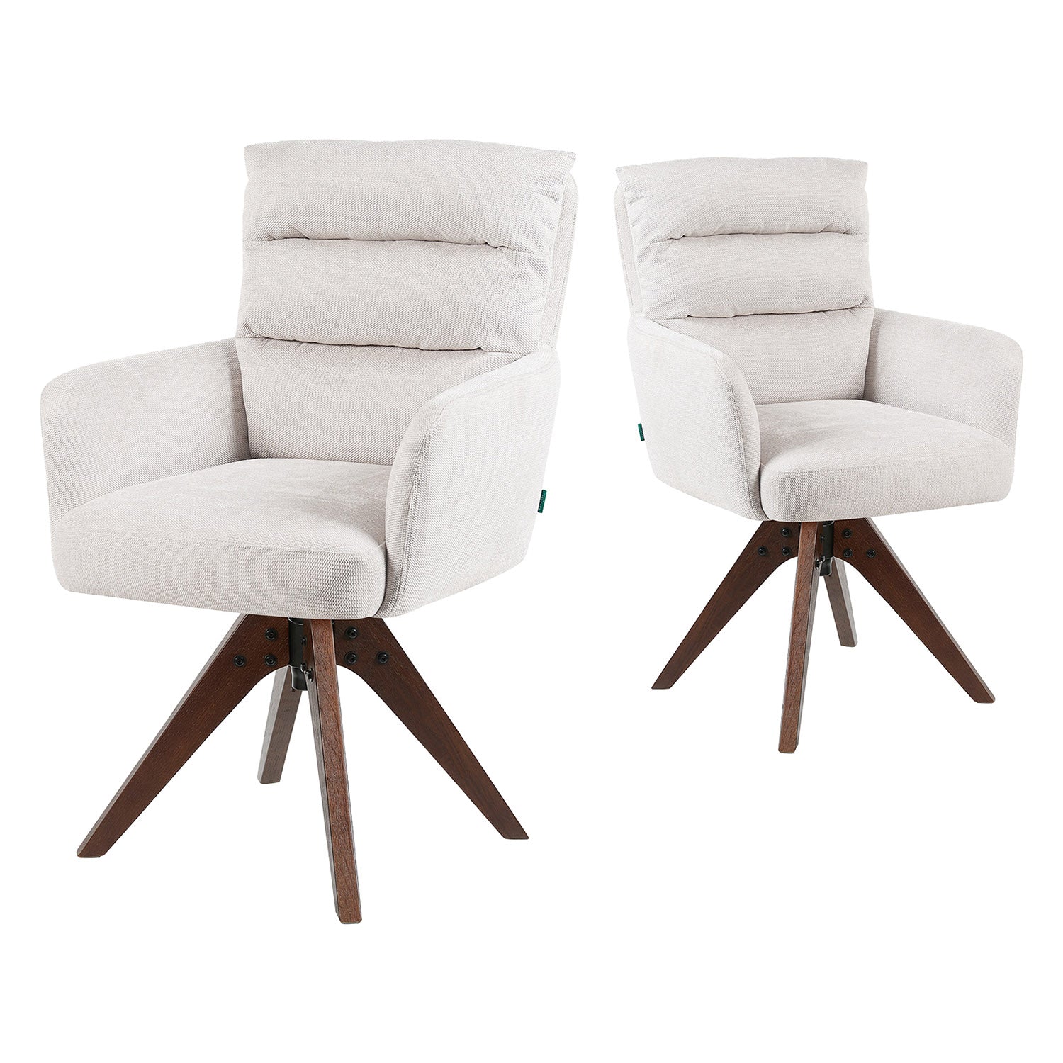 Esszimmerstuhl Mika-Juna 2er-Set - 360° drehbar, Eiche geölt Natur