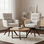 Esszimmerstuhl Mika-Juna 2er-Set - 360° drehbar, Eiche geölt Natur