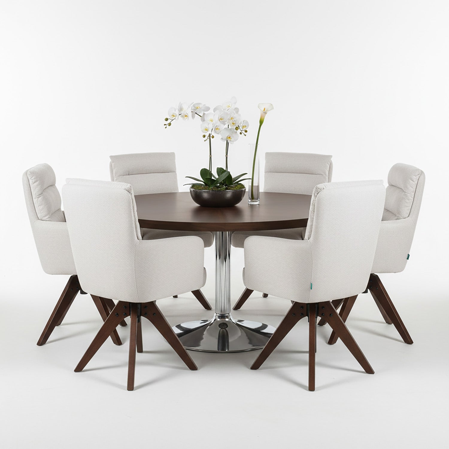 Esszimmerstuhl Mika-Juna 2er-Set - 360° drehbar, Eiche geölt Natur